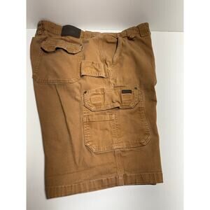 Smiths Workwear Cargo Shorts Men’s Sz 42 Brown Stretch Canvas Utility Casual
